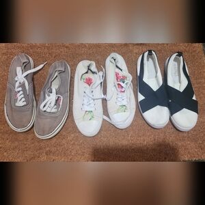 3 pair of sneakers